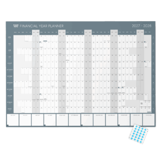 2027–2028 Financial Year Wall Planner A1 Size Folded