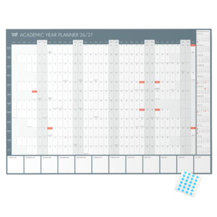 Academic Year Wall Planner 2026-2027 A1 Size Folded