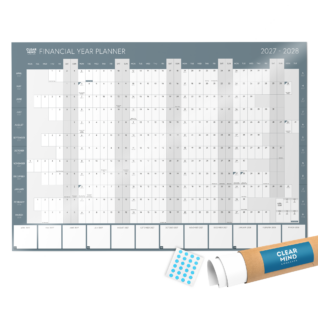 2027-2028 Financial Year Wall Planner A2 Laminated