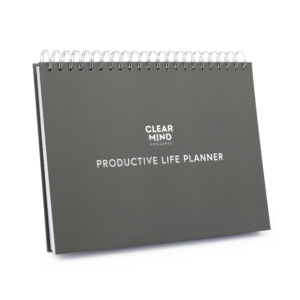 Productive Life Planner Dark Matte - Daily Goal Setter & Time Manager