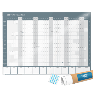 2026 Year Wall Planner A1 Size Gloss Laminated Rolled