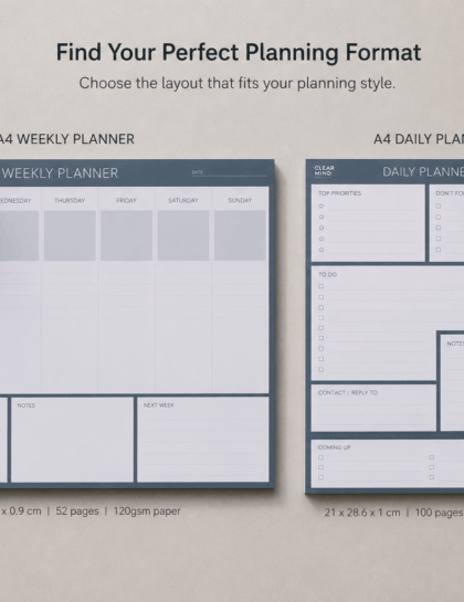 A simple planning setup for weekly vs daily planning