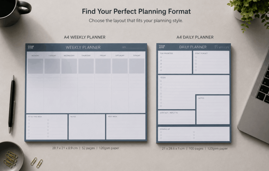 A simple planning setup for weekly vs daily planning