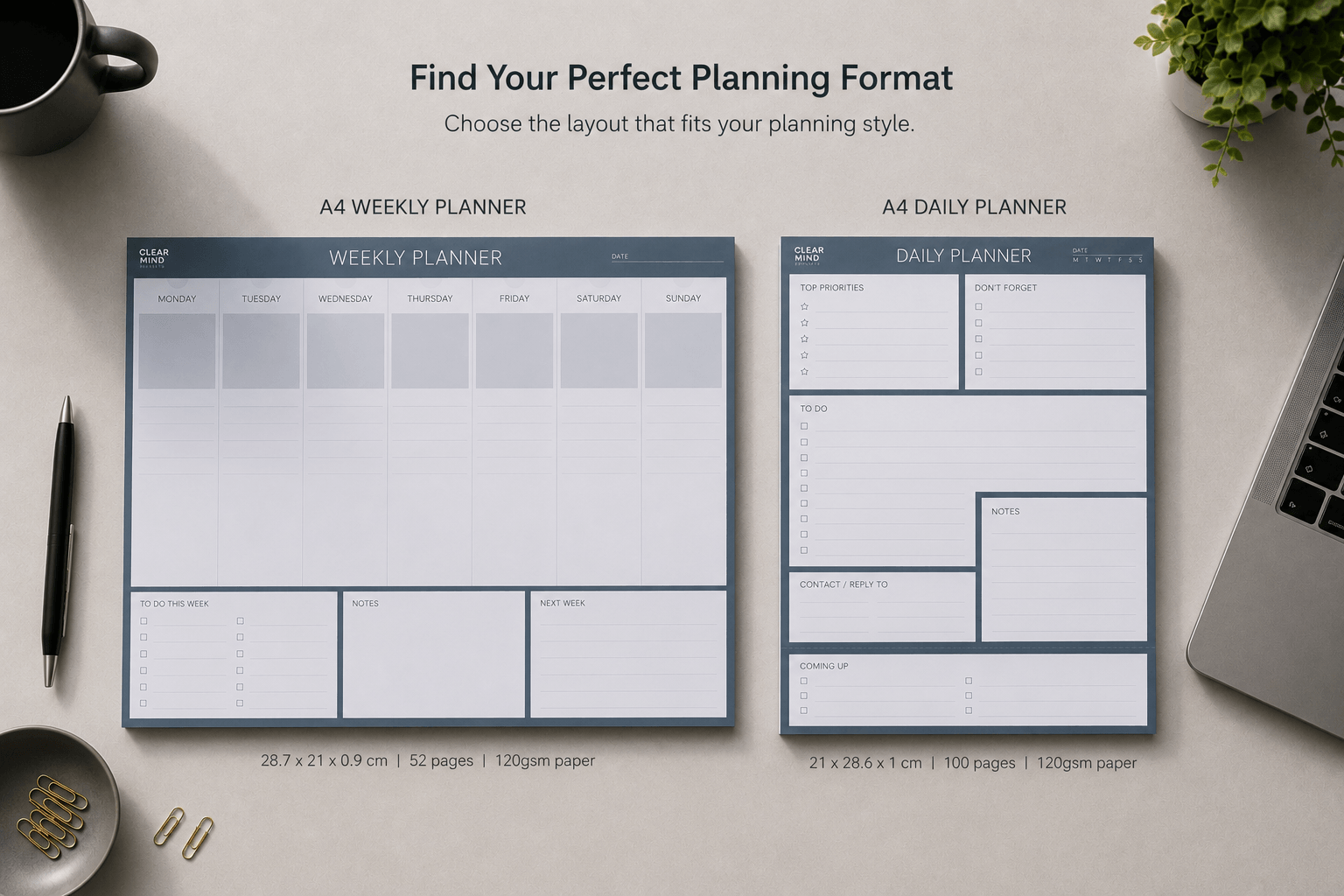 A simple planning setup for weekly vs daily planning